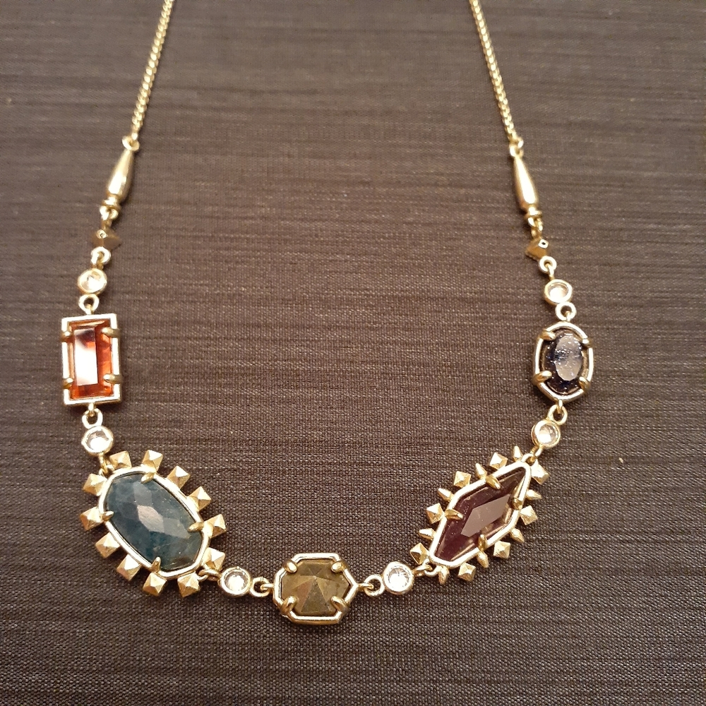 Kendra Scott gold multiple stone necklace